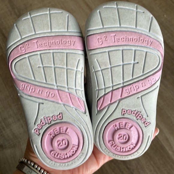 Toddler Girl Orthopaedic Pediped Shoes - Silver - Picture 4 of 5